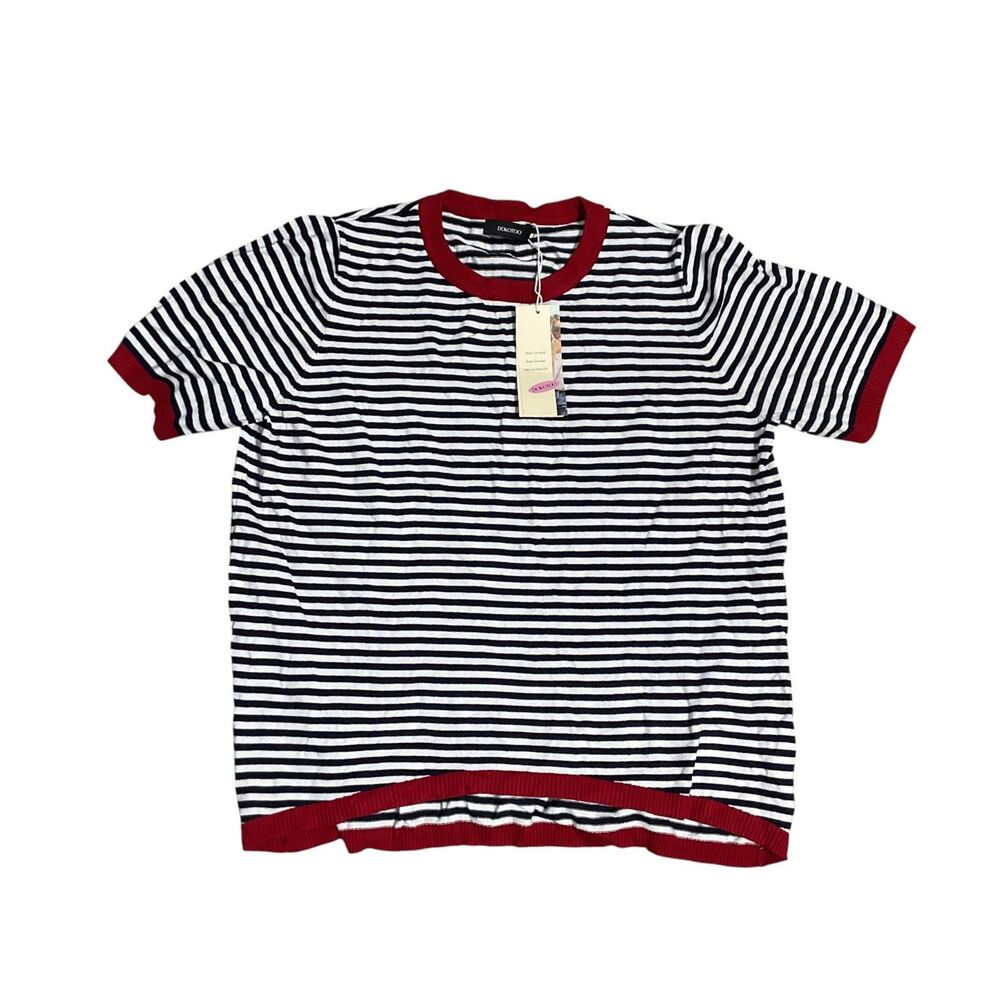 Dokotoo XL Striped Knit Pullover Crewneck